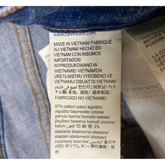 Calvin Klein Jeans Womens Size 31 (30) Mid Rise Cropped Stretch Light Wash Blue - Picture 11 of 12